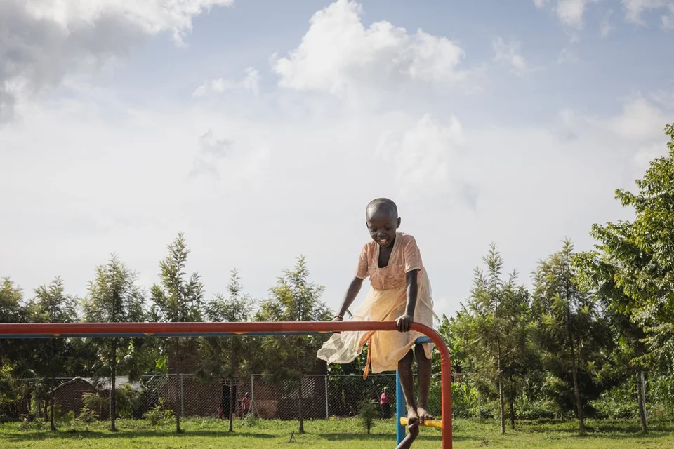 Children playing at Child Friendly Space in Kyangwali