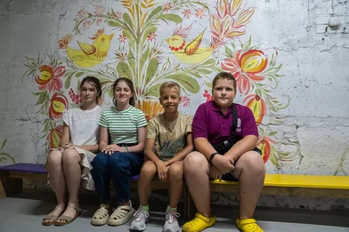 Kinderen in school - Oekraïne Kinderen in school - Oekraïne